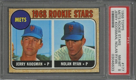 1968 Topps #177 Nolan Ryan Rookie Card – PSA NM-MT 8